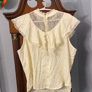 Elegant Cream Lace Women's Top